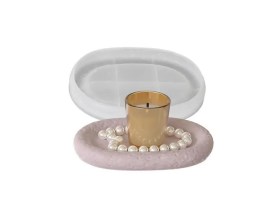 Molde silicona bandeja ovalada chica rugosa